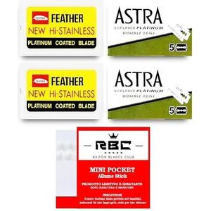 Razor Blades Club 20 veermessen + 10 Astra Platinum messen + 20 lucifers RBC