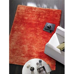 Benuta Shaggy hoogpolig tapijt Whisper oranje 80x150 cm | Langpolig tapijt voor slaapkamer en woonkamer