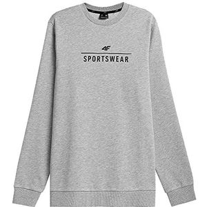 4F Sweatshirt voor heren, Koud lichtgrijs gemêleerd, S