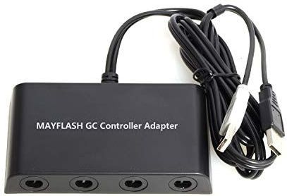 Gamecube Controller Adapter - Zwart - Voor Nintendo Wii U en PC USB - 4 Slots