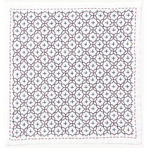 Olympus Thread Hitomezashi Sashiko borduurpakket zakdoek iine Jyuji-hanazashi stof bedrukt