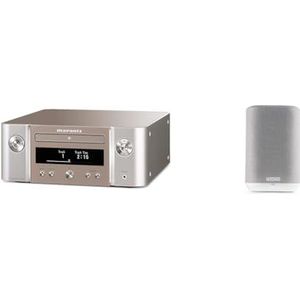 Marantz MCR612 HiFi-Versterker, Receiver met CD-Speler, DAB+ Radio - Zilver Goud & Denon Home 150 Draadloze Speaker, WiFi Speaker with Bluetooth - Wit