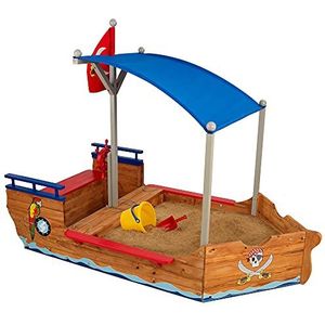 Kidkraft 128 Pirate Sandboat Houten Zandbak Voor Kinderen, Voor Buiten In De Tuin, Meerkleurig