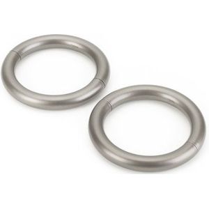 Umbra Halo Gordijnrafhouder, magnetische drapier-ringen voor gordijnen en gordijnen, set met 2 ringen, metaal/nikkel