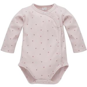 Pinokio Bodysuits voor babymeisjes, lange mouwen, buttoned ondergoed, Pink Hello Heart, 74