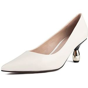 L37 HANDMADE SHOES Dames Italian Job Pump, wit, 37 EU, Weiß, 37 EU