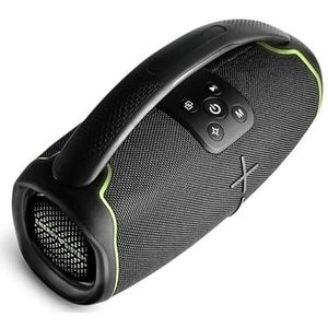 Bluetooth-luidspreker met surround-geluid, draadloze verbinding, lange batterijduur en draagbaar ontwerp, ideaal voor muziek op feestjes en outdooractiviteiten.