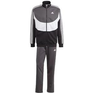 adidas Colorblock trainingspak voor Heren Zwart/Wit/Grijs Zes M