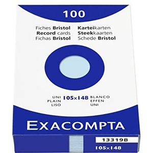 Exacompta Doos met 100 Bristol-vellen - blank, ongeperforeerd, 105x148 mm