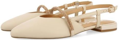 Gioseppo - Ballerina's - Off-White - Leer - Strass Strip