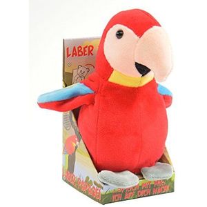 Kögler 75631 - Laber papegaai Paul, Labertier met opname- en afspeelfunctie, plappert alles grappig na en beweegt zich, ca. 17,5 cm groot, ideaal als cadeau voor jongens en meisjes