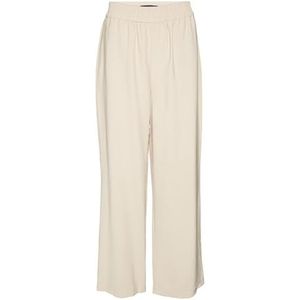 VERO MODA High Waist Wide Leg Broek VMCARMEN Crème