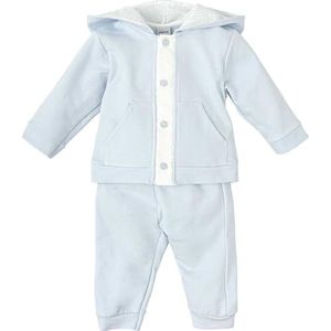 BABIDU Trainingspak voor baby's, met capuchon en voorzakken, 100% zacht en ademend katoen, knoopsluiting voor, lange mouwen, ideaal voor lente, zomer en koele dagen