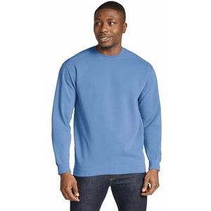 Comfort Colors T-shirt met lange mouwen voor volwassenen, Flo Blauw, XXL
