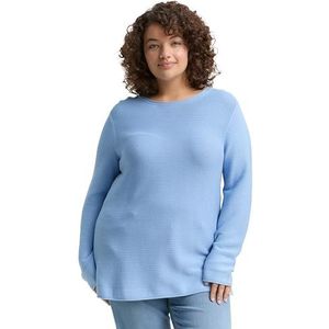 TOM TAILOR - MY TRUE ME - Gebreide Trui - Light fjord blue - Gemaakt van Biologisch Katoen