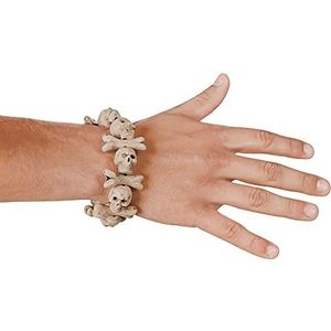 Schedel en botten ketting schedel en botten armband Taglia unica Bianco