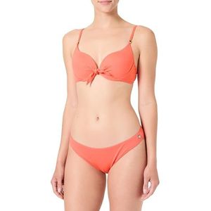 Bikiniset met schelpen, effen, Koraal, 46