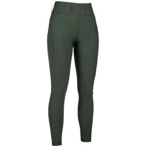 HKM Jil High Waist siliconen kniestu Leggings voor dames Olijfgroen 44