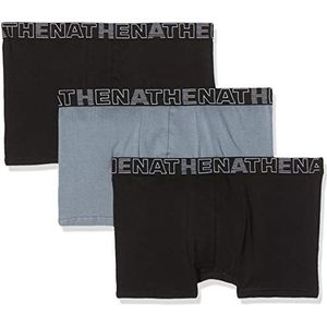 ATHENA - 3 boxershorts voor heren Basic Color, meerkleurig (zwart, grijs, zwart 1920), XL
