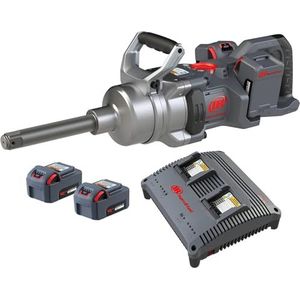 Ingersoll Rand Snoerloze Slagmoersleutel W9691-K4E-EU, Slagmoersleutel "" en 20 V met Lang Aambeeld, Slagmoersleutelset met 5.0 Ah Li-Ion Batterijen en een Dubbele Lader, Professionele Slagboormachine
