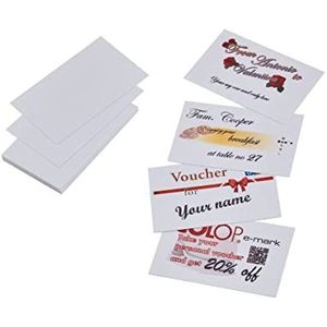 COLOP e-mark papieren visitekaartjes wit, voor bedrukking met het e-mark, 1 verpakking = 100 stuks
