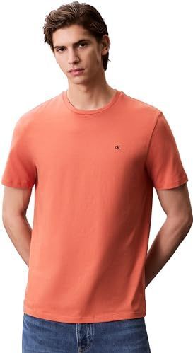 Calvin Klein - Shirt - Oranje - Jersey - Ronde Hals - Kwartmouw