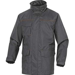 Deltaplus Sligogrxx lichte parka van Oxford-polyester met PU-coating, polyester mesh-voering (afgestemd op het assortiment van mach en panostyle), grijs-oranje, maat XXL