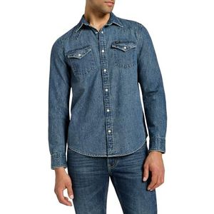 Lee Heren Regular Western Shirt, Green Aura, S