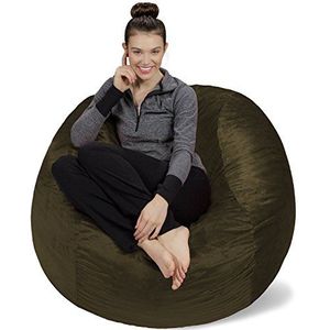 SOFA SACK XL-De nieuwe comfortervaring, gemaakt in Europa-zitzak met traagschuimvulling, ideaal om te relaxen in de woonkamer of kinderkamer, fluweelzachte velours bekleding in talismangroen