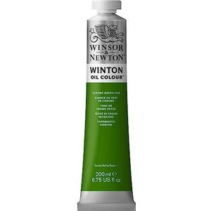 Winsor & Newton 1437145 Winton fijne olieverf van hoge kwaliteit met gelijkmatige consistentie, lichtecht, hoge dekkingskracht en rijk aan pigmenten - 200ml Tube, Chrome Green Hue