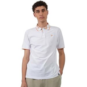 Kaporal, Polo, model Noah, heren, wit, M, regular fit, korte mouwen, polokraag, Wit, M