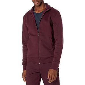 Amazon Essentials Fleece Mock Neck Sweatshirt met volledige rits Bordeaux, L