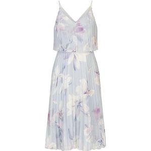 APART Fashion korte plisséjurk, Lichtblauw-multicolor, 34