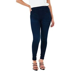 M17 Jean Denim Jeggings voor dames, skinny fit, klassieke vrijetijdsbroek met zakken, Donker wassen Blauw, 34