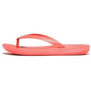 Fitflop iQUSHION Kids Junior Shimmer Ergonomische FLIP-Flops, Rosy Coral, 1 UK Kind, Rosy Coral