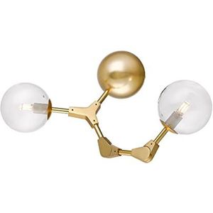 Zumaline DEIMOS Globe Plafondlamp, mat goud, 2x G9