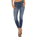 ONLY ONLBlush Skinny Fit Jeans voor dames, halfhoge enkels, donkerblauw (dark blue denim), S/30L