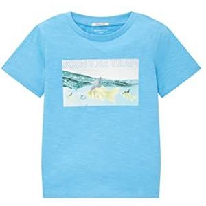 TOM TAILOR Jongens T-shirt 1035058, 18395 - Rainy Sky Blue, 92-98