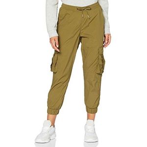 Urban Classics Dames broek dames hoge taille crinkle nylon cargobroek cargobroek voor vrouwen met opgestikte zakken in vele kleuren, maten XS - 5XL