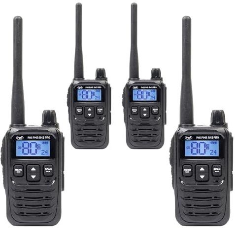 PNI PMR R45 PRO - Draagbare Radiostations - 446MHz - Set van 4 - 99 Programmeerbare Kanalen