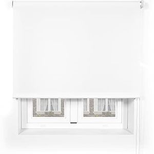 Blindecor Ara Premium rolgordijn, lichtdoorlatend, wit, 130 x 240 cm (breedte x hoogte). Stofgrootte ca. 127 x 240 cm