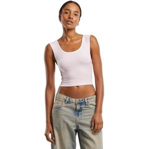 Urban Classics - Dames T-shirt - Blushedrose/wit - Cropped - XXL
