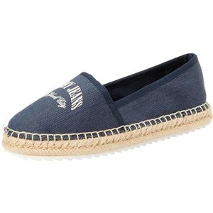 Tommy Jeans Dames TJW Varsity Espadrille, Dark Night Navy, 5 UK, Dark Night Navy, 38 EU