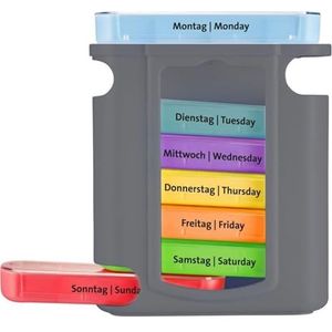 Westmark tablettenbox 7-dagen - Pillendoos voor het opbergen van medicijnen en supplementen, voor op reis, Ochtend, Middag, Avond - BPA-vrij