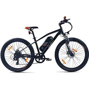 SachsenRAD E-bike R6 27,5 inch elektrische fiets, pedelec tot 25 km/u en 100 km, 250 W motor 36 V 400 WH accu, 7 versnellingen, schijfrem, dames en heren, mountainbike