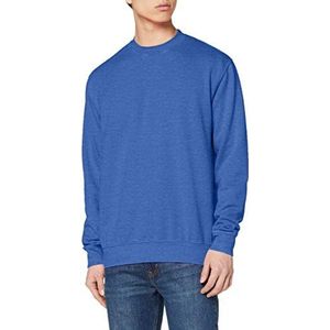 AWDis Washed Sweat Sweatshirt voor heren, Blauw (gestreept Royal Blue), L