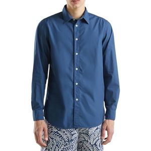 United Colors of Benetton heren overhemd, Blauw, XS