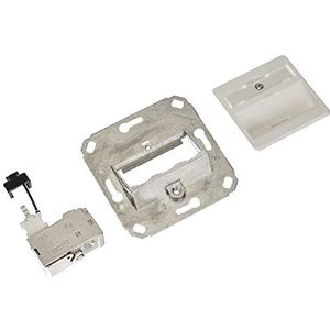 Metz Connect netwerkdoos inbouw inzetstuk met centrale plaat CAT 6a 1 poort zuiver wit