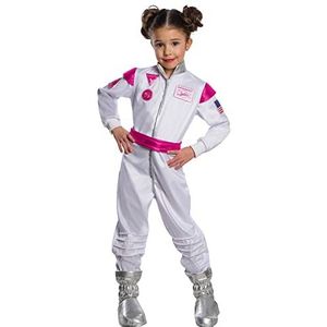 Rubies Barbie Astronautenkostuum voor meisjes, jumpsuit met laarzenovertrek en riem, officiële mattel barbie voor carnaval, verjaardag, Kerstmis en Halloween
