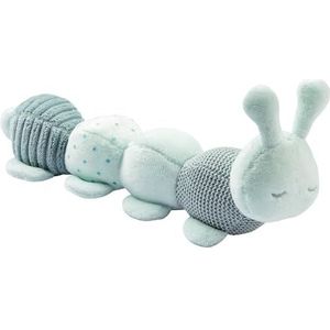 Nattou Activiteitenknuffel van Rups, voor pasgeboren en premature baby's, Lapidou, 26 cm, muntgroen